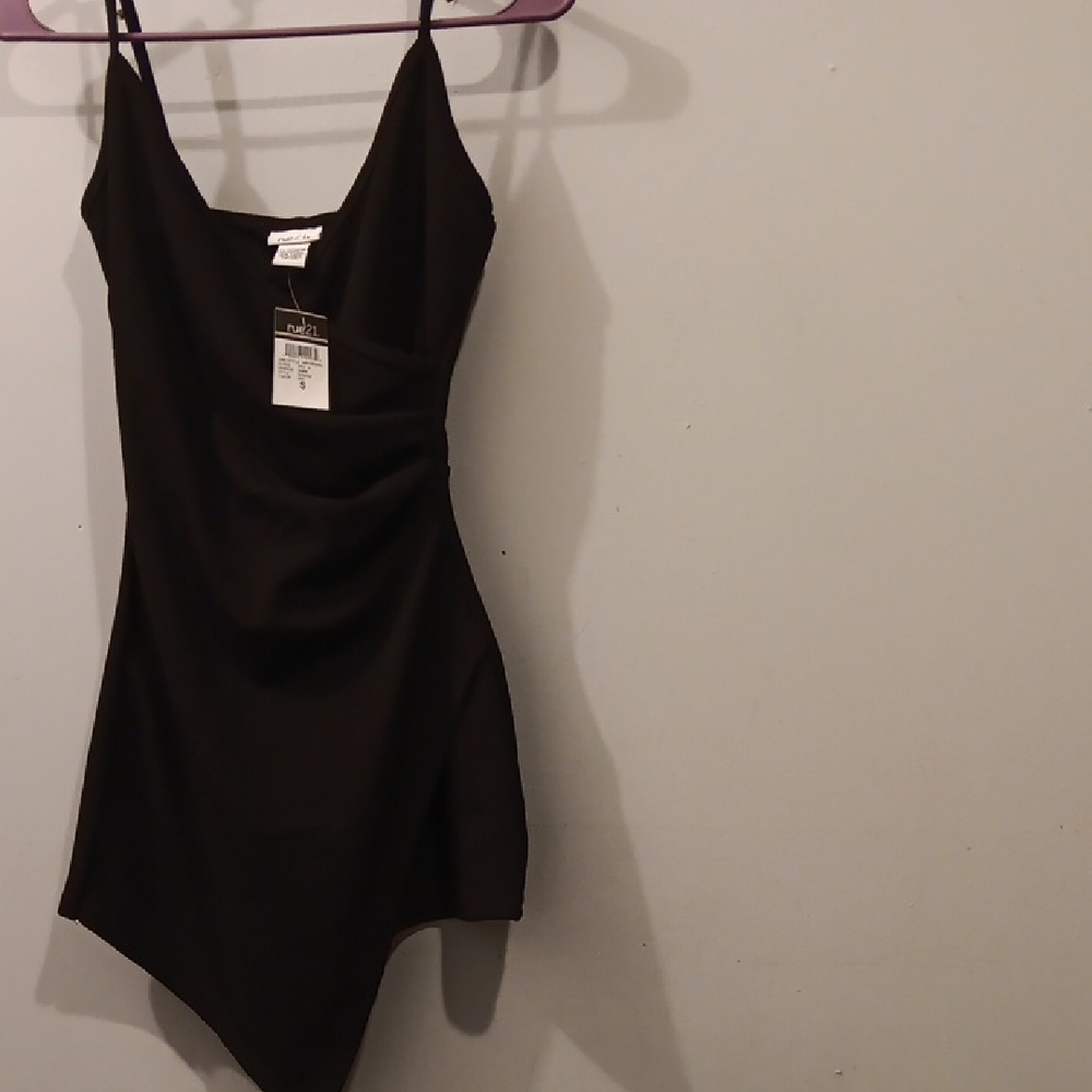 Rue21 Black Asymmetrical Slip Dress for Night Out